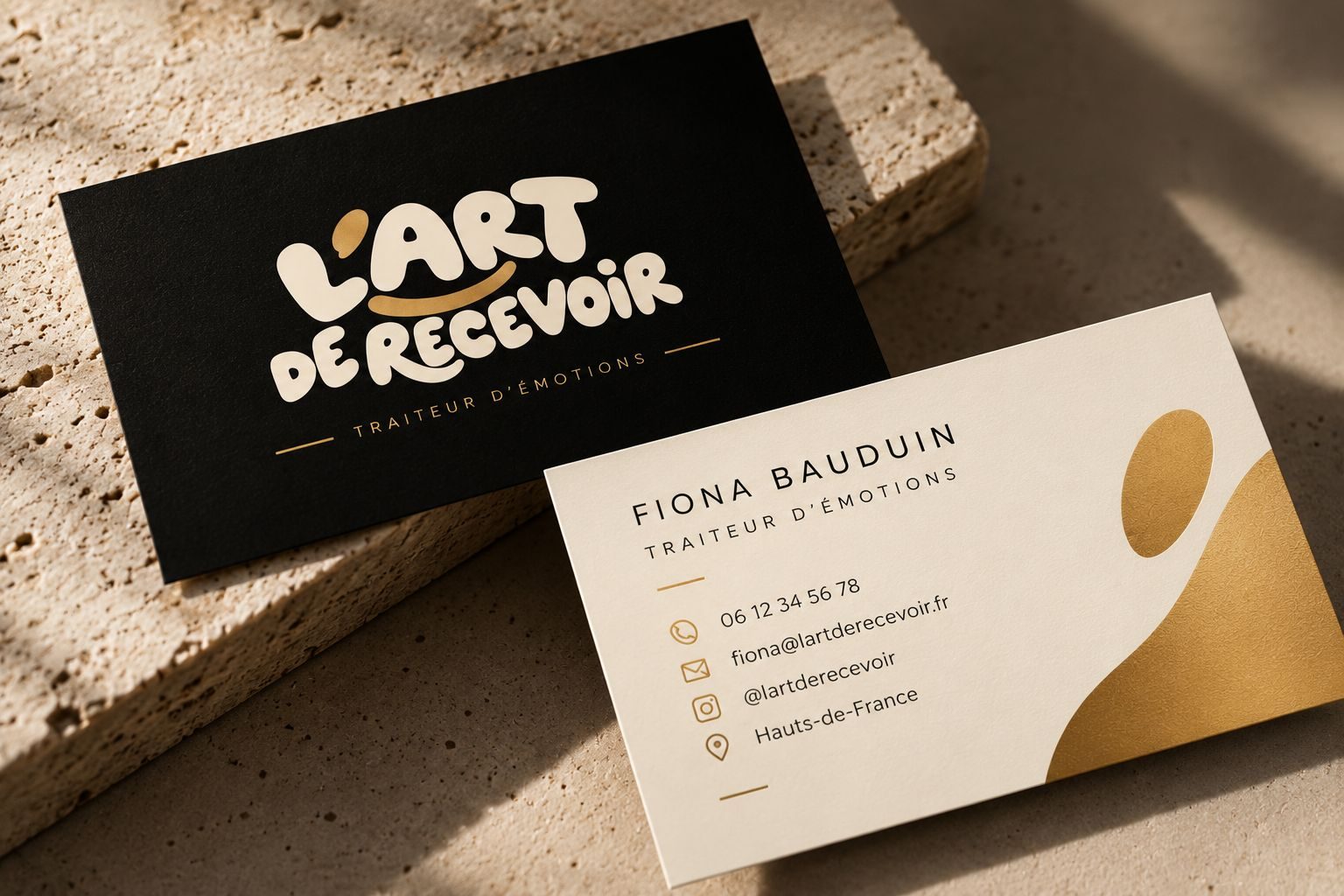 Cartes de visite de L'Art de recevoir