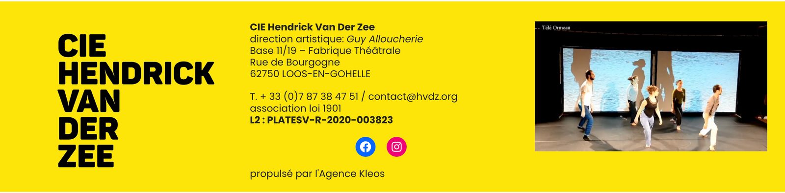 Pied de page du site de la Cie Hendrick Van Der Zee